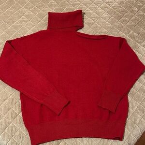 Lush Vibrant Red Cut-Out Knit Sweater